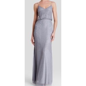 Adrianna Papell | Long Beaded Blouson Gown